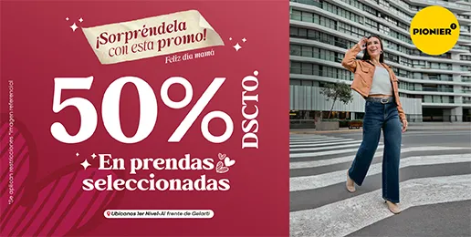 Hasta 50% de descuento en Prendas Seleccionadas